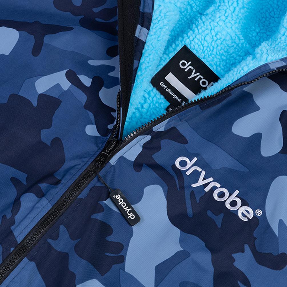dryrobe Advance Long Sleeve Changing Robe - Blue Camo / Blue Extra Image 5
